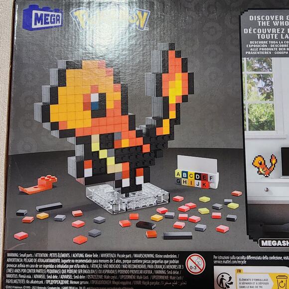 MEGA Pokémon pixel Charmander-349 Pieces New - Picture 2 of 6